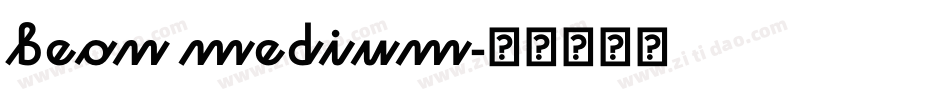 beon medium字体转换